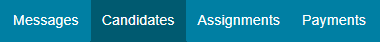 candidates portal tab