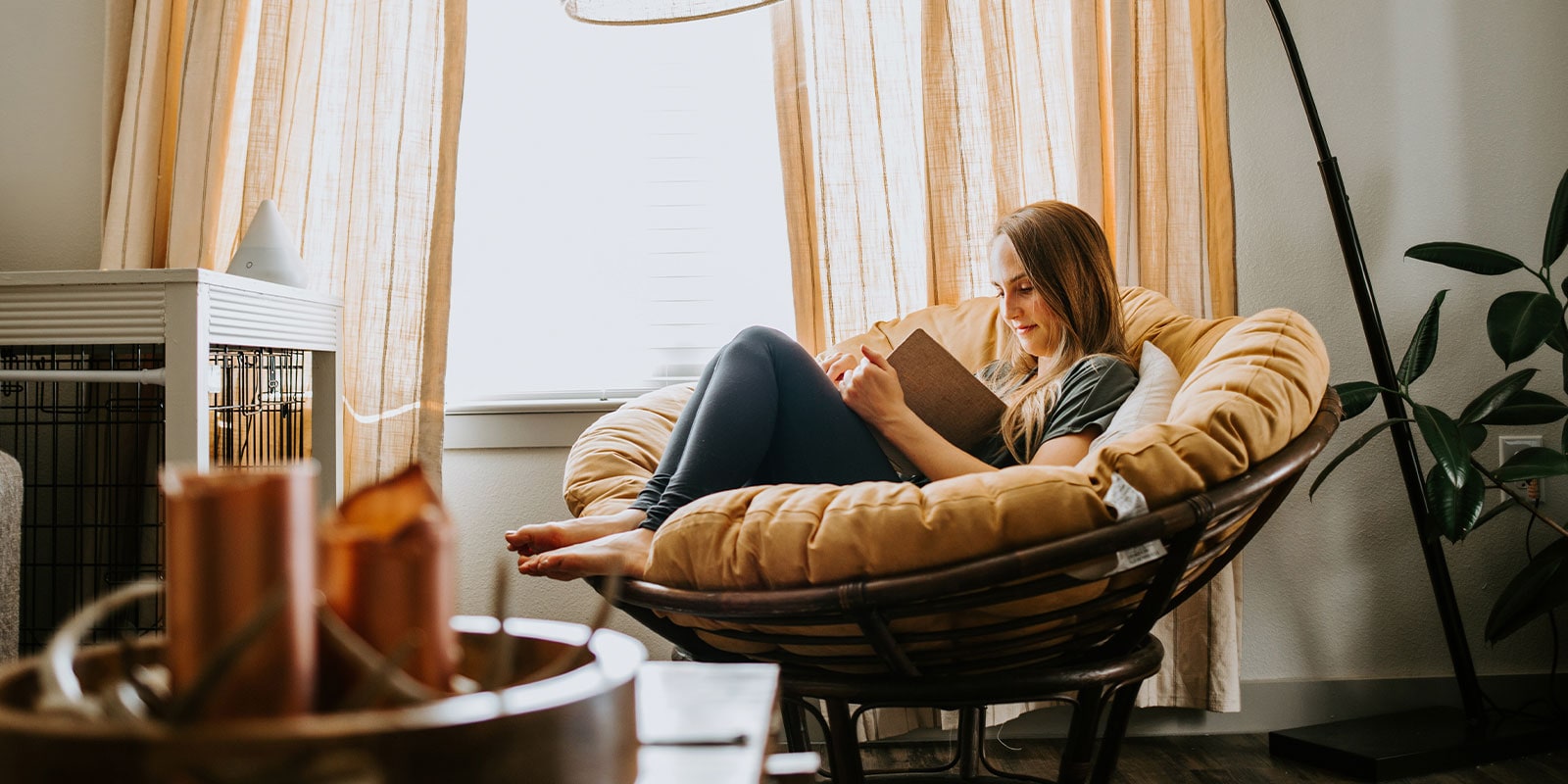Woman reading a book