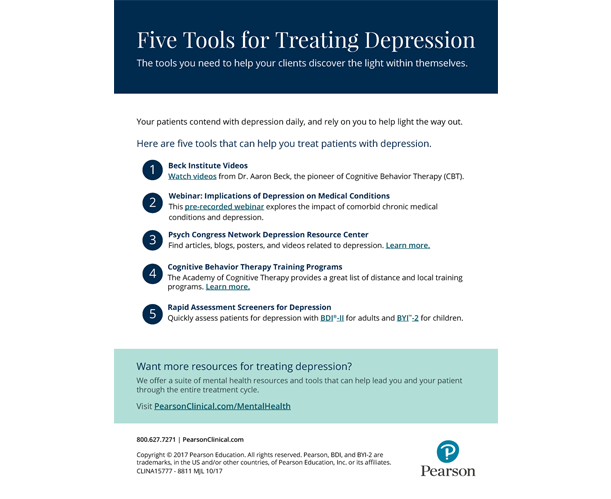 Five Tools for Treating Depression